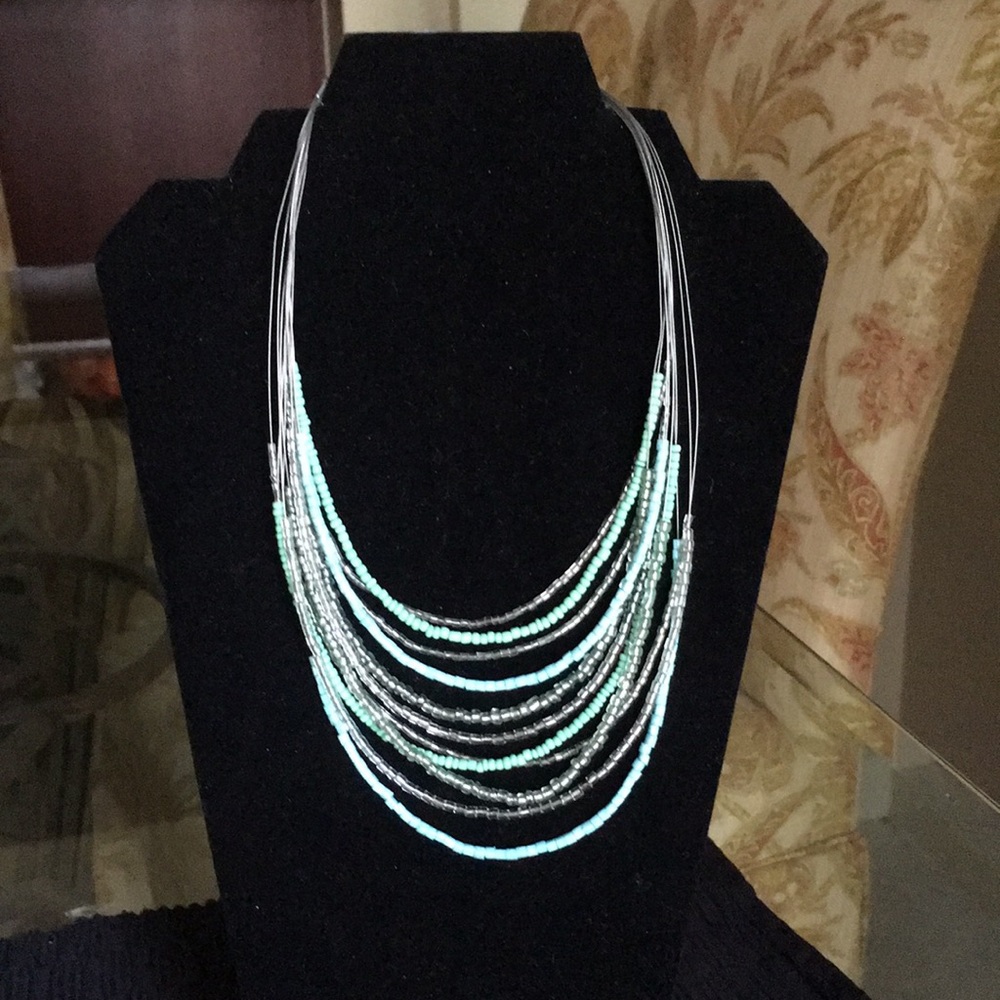 Sheerwater Metal & Bead Necklace NWT